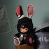 image:imagePOP MART Hirono Little Hare Plush Doll Pendant Hirono with Bunny Costume Stuffed Animals Stuffed Toy Holiday Birthday Gift for Kids Adults