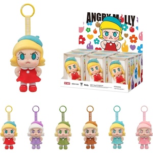 image:imagePOP MART Angry Molly  Angry Energy Series Plush Pendant Blind Box Mystery Box Bag Charm Collectible Toys Home Decorations Holiday Birthday Gifts for Girls and Boys Single BoxWhole Set