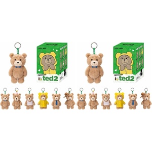 image:imagePOP MART Ted 2 Teddy Bear Action Plush Pendant Blind Box Figures Ted Doll Pendant Random Design Collectible Toys Home Decorations Single BoxTed2 Teddy Bear Action Plush Pendant