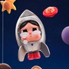 image:imagePOP MART Crybaby Crying to The Moon Series Blind Box Figures Collectible Toys Home Decorations Holiday Birthday Gifts for Girls and Boys Single BoxSingle Box