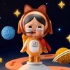 image:imagePOP MART Crybaby Space Cat FigurineOrangeCollectible Holiday amp Birthday for Kids amp Adults